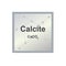 Vector symbol of Calcite CaCO3 from the Mohs scale of mineral hardness on the background from connected molecules