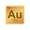 Vector symbol of gold or aurum on the background from connected molecules