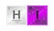 Vector symbol of hydroiodic acid or hydrogen iodide which consists of hydrogen and iodine