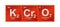 Vector symbol of K2Cr2O7 Potassium dichromate. Orange molecule â€“ oxidizing agent on the background from connected molecules.