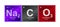 Vector symbol of Sodium carbonate Na2CO3 compound consisting of sodium, carbon and oxygen atoms and molecules