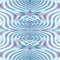 Vector symmetrical psychedelic linear background with optical illusion.