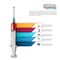 Vector syringe infographic.