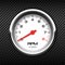 Vector tachometer on carbon background