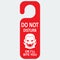 Vector tag with vampire icon. Do not disturb