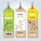 Vector tags for clothing template cotton.