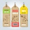 Vector tags for clothing template cotton.