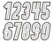 Vector tall regular numbers, modern numerals set.