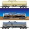 Vector tanker cars