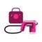 Vector tanning spray machine illustration