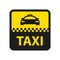 Vector taxi icon. Taxi car sign.