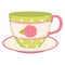 Vector Tea Cup with Saucer