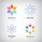 Vector teamwork, social net, people together icon, company outline logo isolated. Set, collection