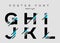 Vector Techno Font with Digital Glitch Text Effect.