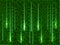 Vector Technology Background, Glowing Light Stripes, Green Matrix Data.