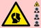 Vector Telemarketing Operator Warning Triangle Sign Icon