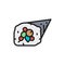 Vector temaki roll, japanese cuisine flat color line icon.