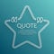 Vector template blank star creative white quote