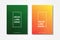 Vector template brochures, flyers, presentations, leaflet, magazine a4 size. green and orange gradient colors