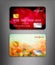 Vector template credit cards with flower themes