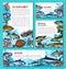 Vector template for fresh fish seafood market