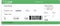 Vector template of a green airline boarding pass ticket.