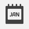 Vector template icon page calendar month January
