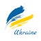 Vector template Illustration Ukraine flag Eastern Europe country