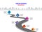 Vector template Infographic Timeline of human life with flags and placeholders on curved roads. Symbols, steps for successful busi