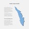 Vector template map province India info graphic