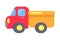 Vector Template of Plastic Toy Truck On White