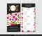 Vector template restaurant menu with gold cutlery and pattern beetroot and leaves