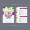Vector template restaurant menu with sugar-apple and flower