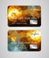 Vector templates credit card with colorful ,abstract pattern