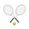 Vector Tennis Rackets with Ball