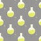 Vector test tube glassware. Chemistry pattern. Pharmacology background texture. Science print
