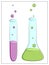 Vector test tubes Icon. Flat vector illustration of laboratory apparatus with colorful Liquid for web, logo,, app, UI