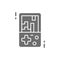 Vector tetris, electronic brick game grey icon.