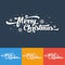 Vector text on colour background. Merry Christmas lettering for invitation