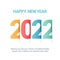 Vector text Design 2022. Happy new year card