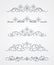 Vector text dividers with dark-blue winter snowflake