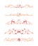 Vector text dividers with wedding theme objects