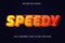 vector text effect speedy. editable speedy text effect