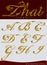 Vector of Thai Calligraphic Alphabet Set One