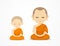 Vector Thailand Monks and novices meditate Buddhism,