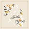 Vector thanksgiving cards template with handwriting gather together and leaf wreath. design for gift cards, print, backgro