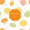 Vector thanksgiving colorful pumpkins silhouettes