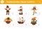 Vector Thanksgiving finger puppets set. Cute paper doll turkey, pilgrim, native American Indian, owl for kids. Autumn Fall holiday