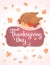 Vector thanksgiving illustration with deep fried turkey and text