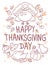 Vector thanksgiving illustration with turkey bird, vegetables, l